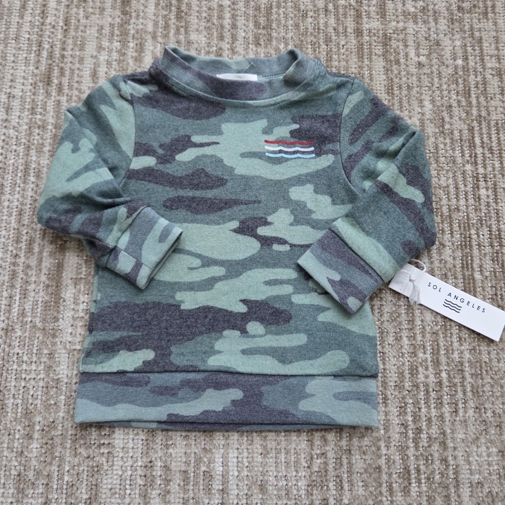 Sol Angeles Infant Green Camouflage Shirt